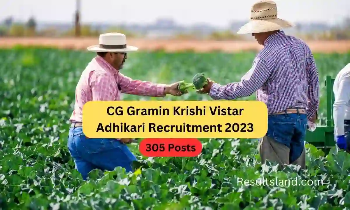 CG Gramin Krishi Vistar Adhikari Recruitment 2023